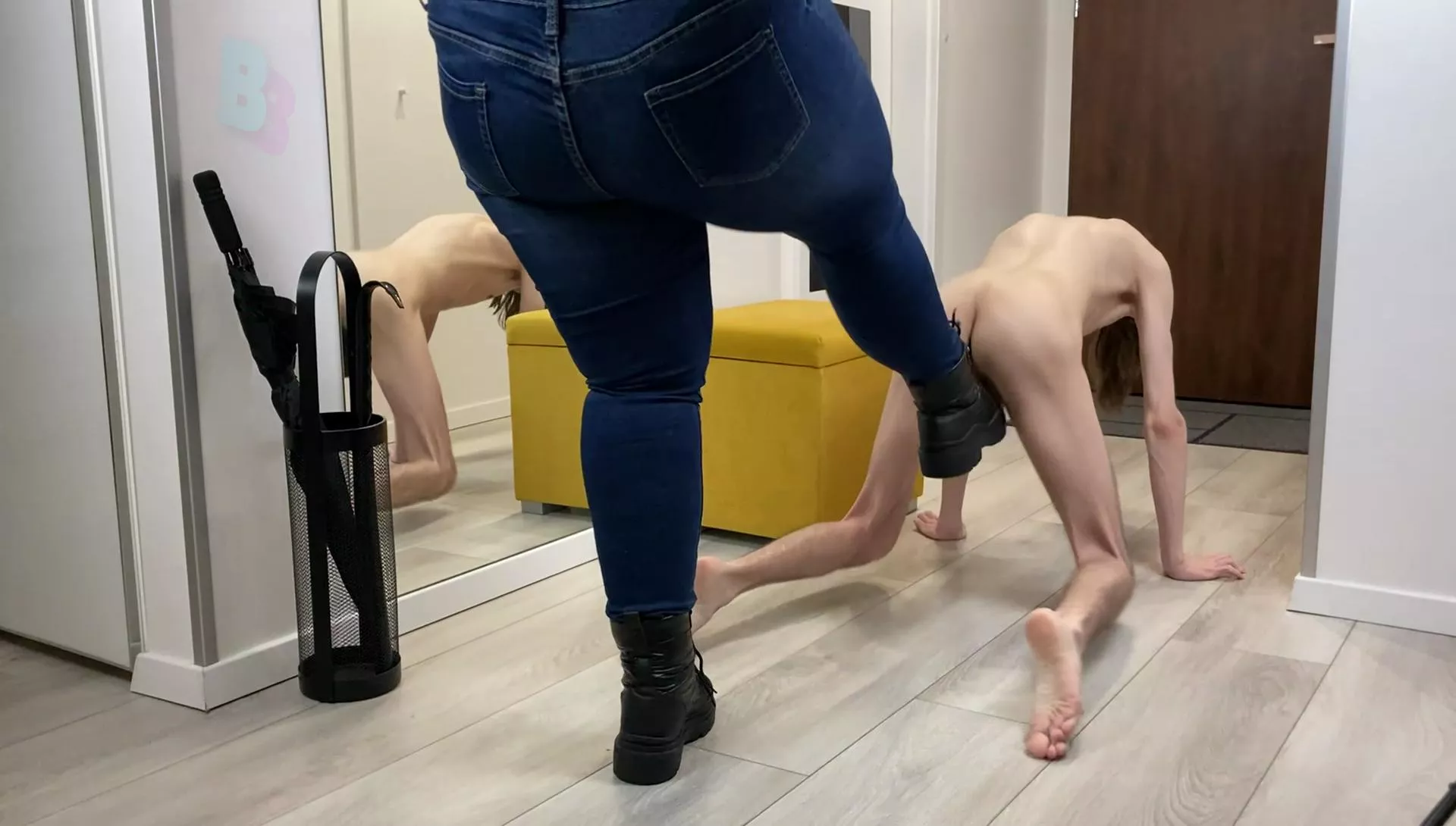 Direct hit! He spits them out through his mouth 💥😁 - Dave Moon - Jennifer - BrutalBusting