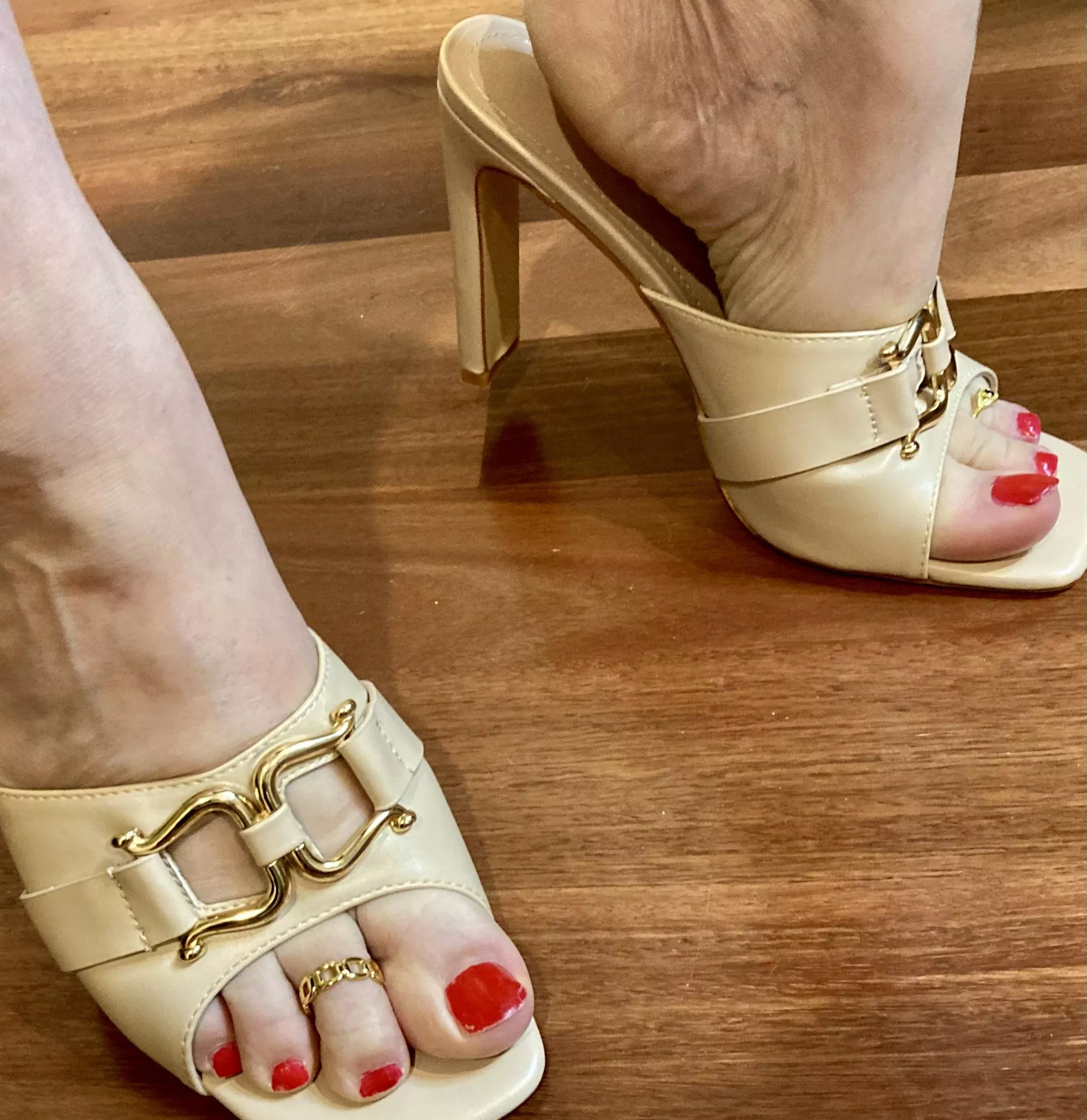 Heels on and ready to go