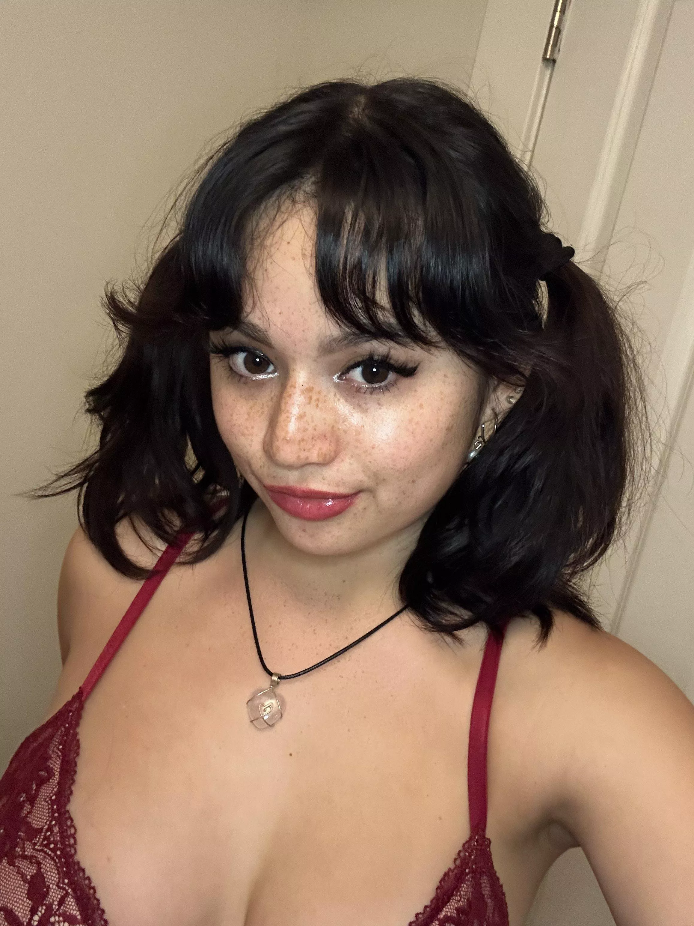 I got some new lingerie today and I love this red color.