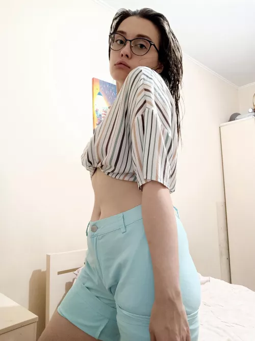 I love wearing a crop top at home