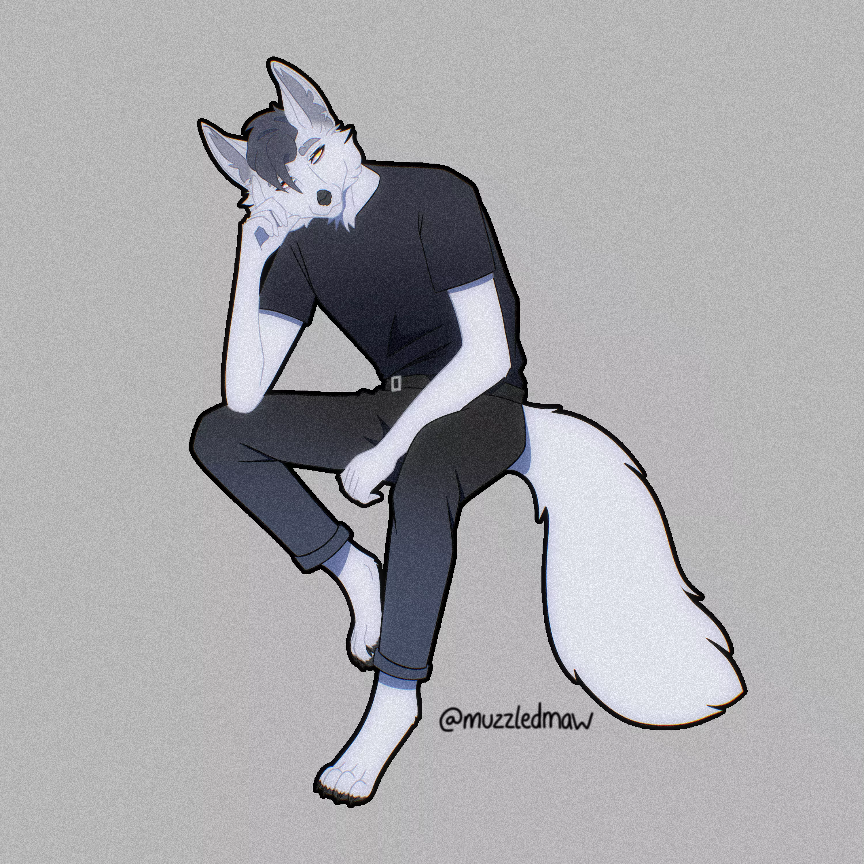 Posing & Clothing practice (Art by me @MuzzledMaw)