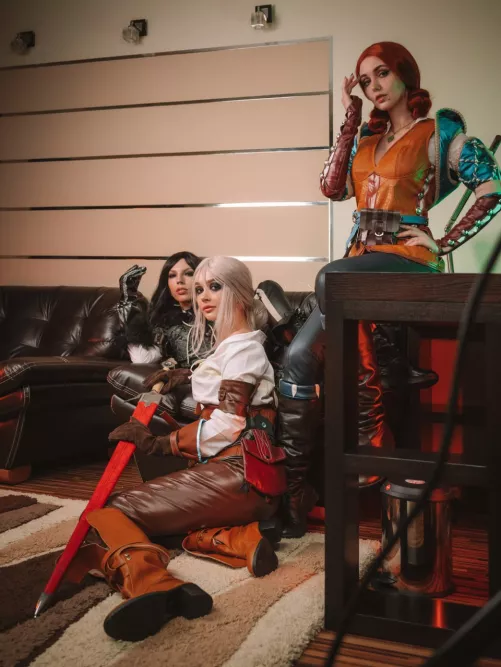 Triss, Ciri and Yenifer from The Witcher by Sia Siberia, Purple Bitch and Helly Rite
