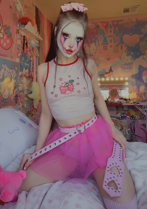 what kind of loser gets spanked by a clown girl?