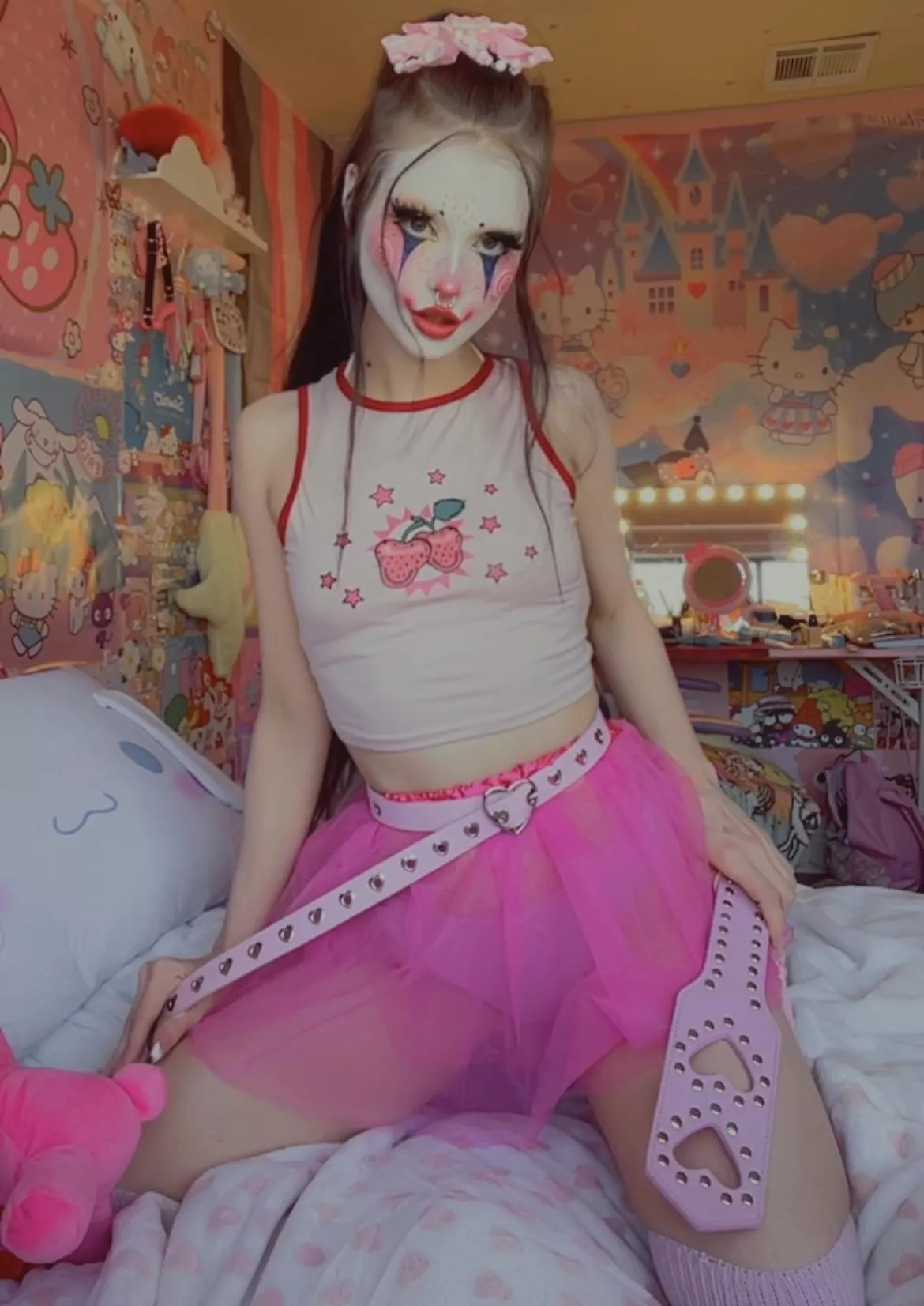 what kind of loser gets spanked by a clown girl?