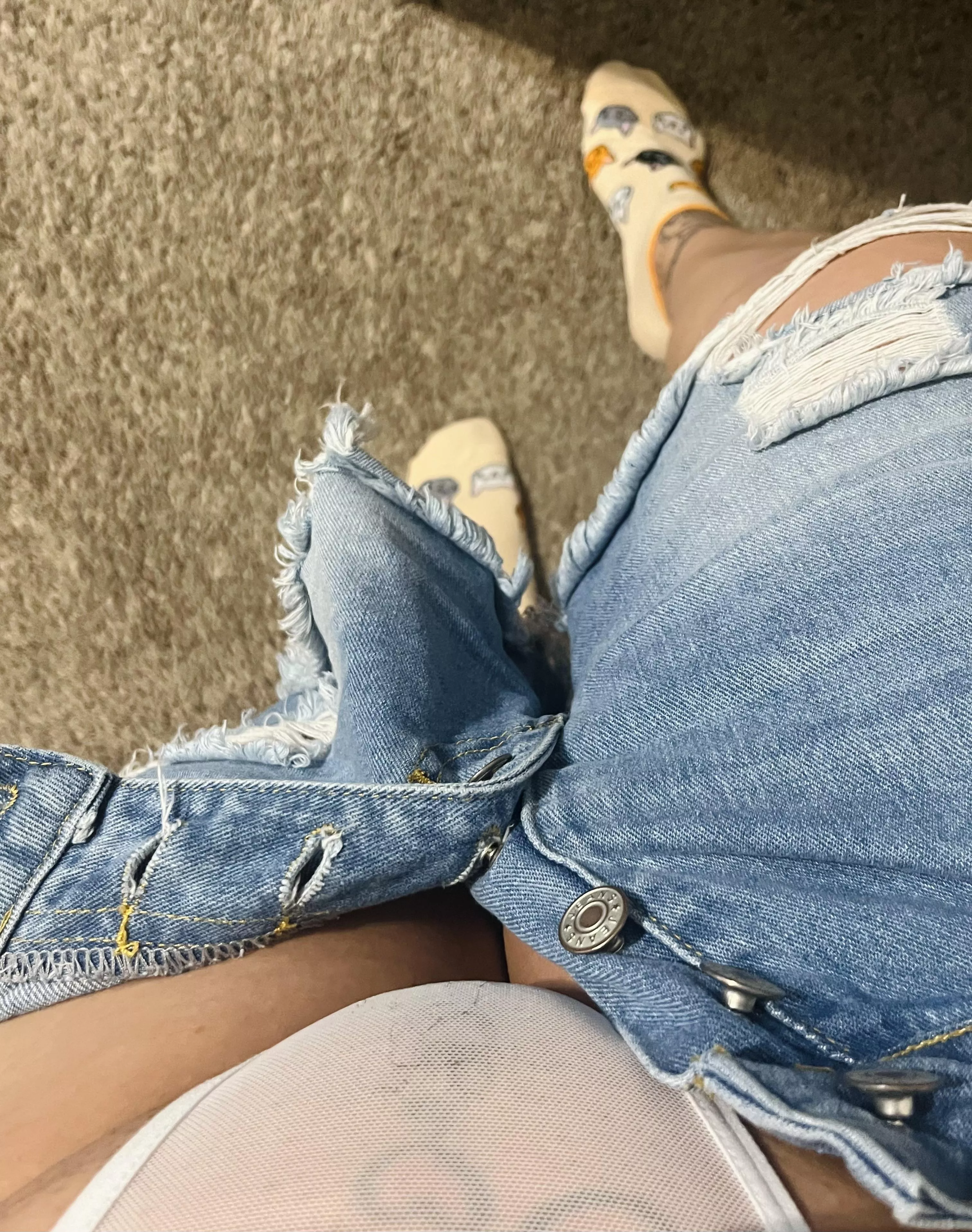 White see through panties😈