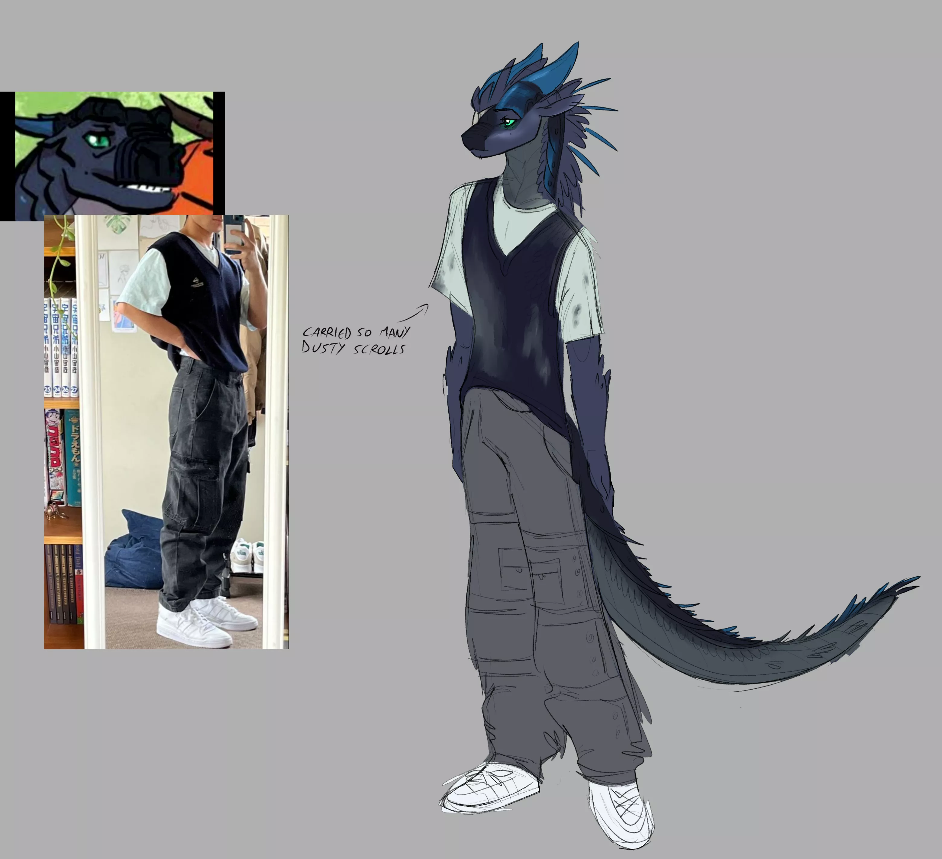 Would you tell him his vest is dirty? art by me, animablu