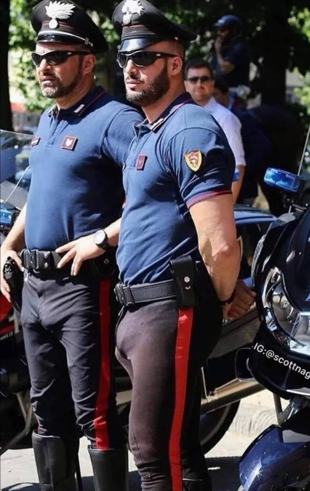 BIG BULGE IN UNIFORM