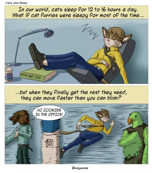 Cats And Sleep (Comic by me @mayuzane)