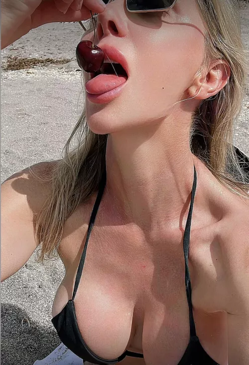 Enjoying lunch at the beach