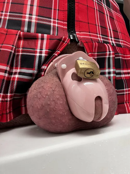 WFH locked in my school girl skirt.