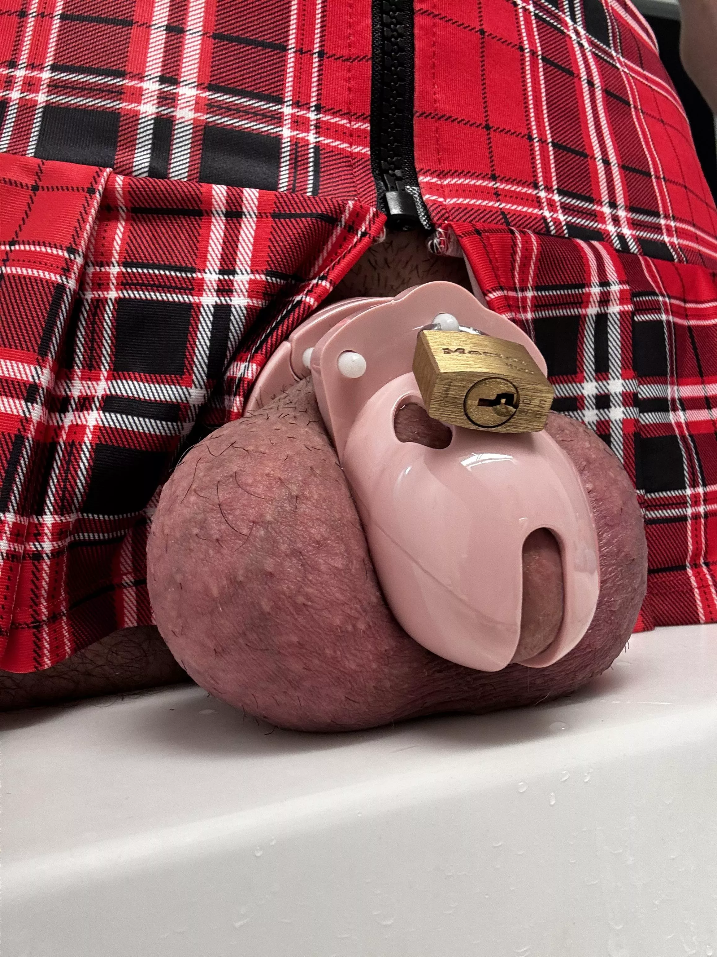 WFH locked in my school girl skirt.