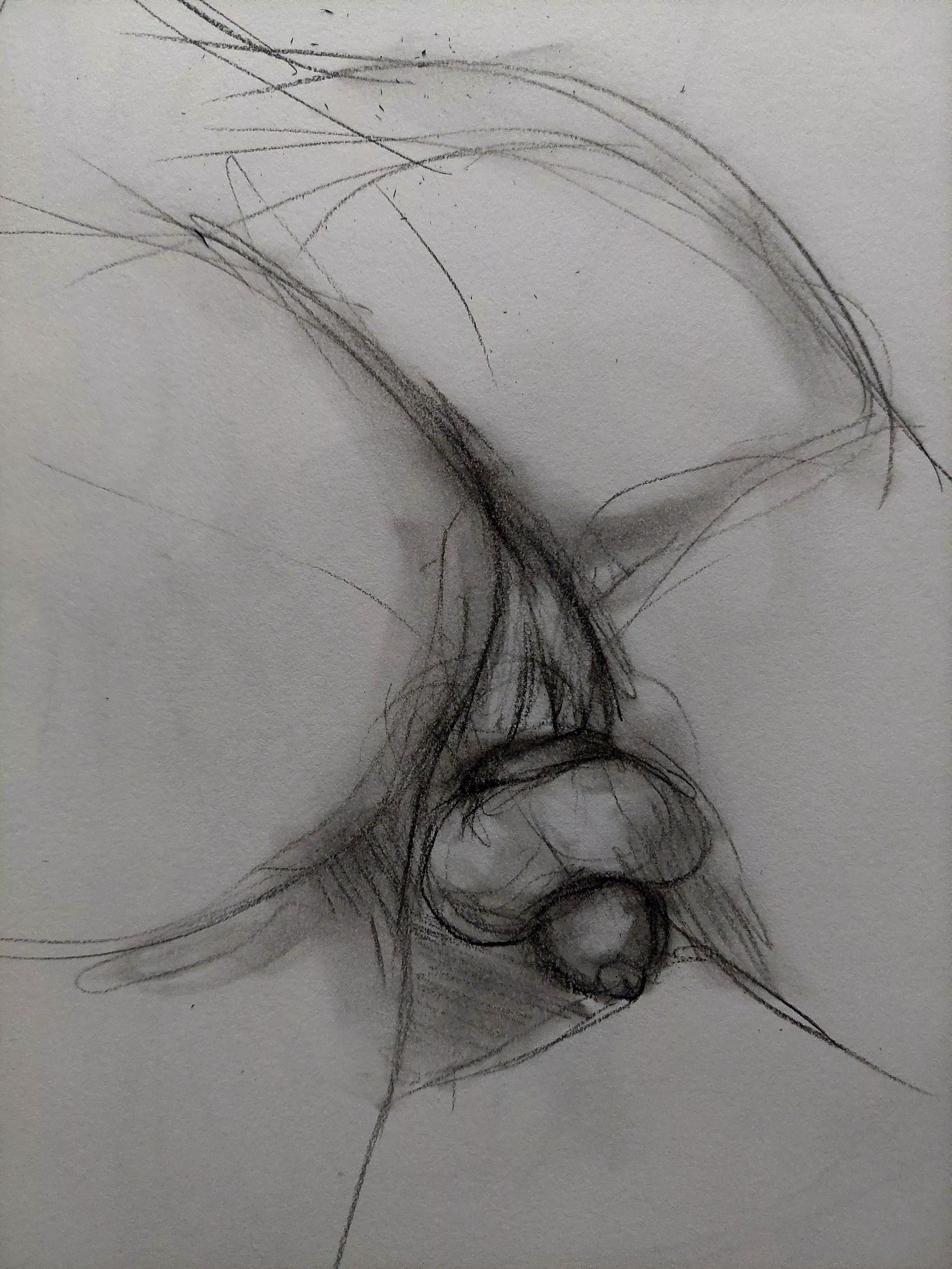 What's going on? (A reverse caged erection while waiting)