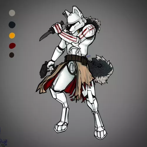 Clone Trooper Grey Wolf art by BigWolfKol