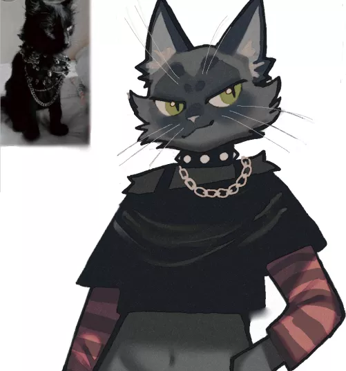 edgy cat(art by me)