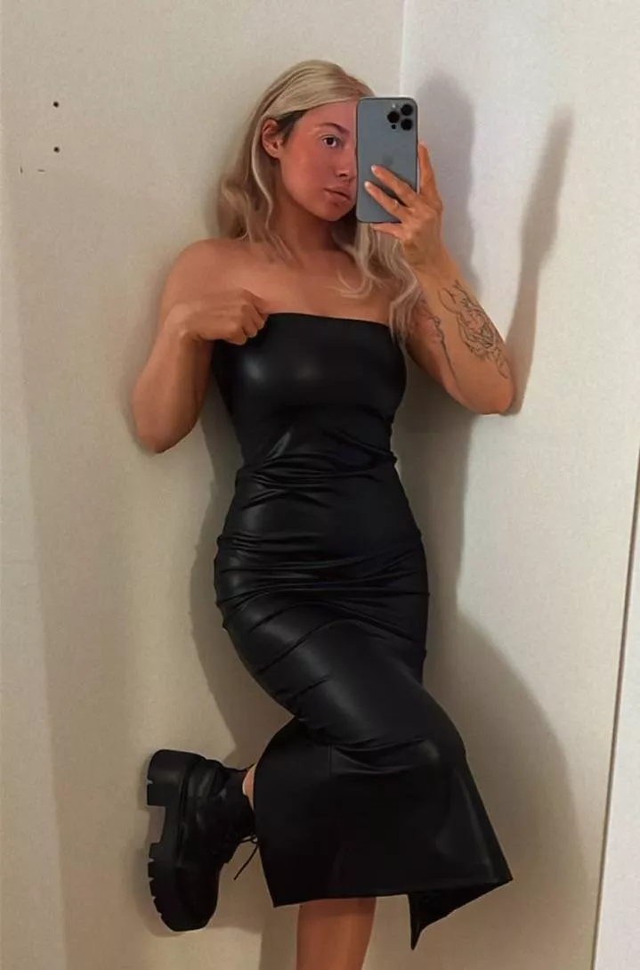 Get my new leather dress dirty (f21)