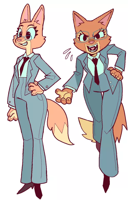 old Diane foxingtons (art by me)