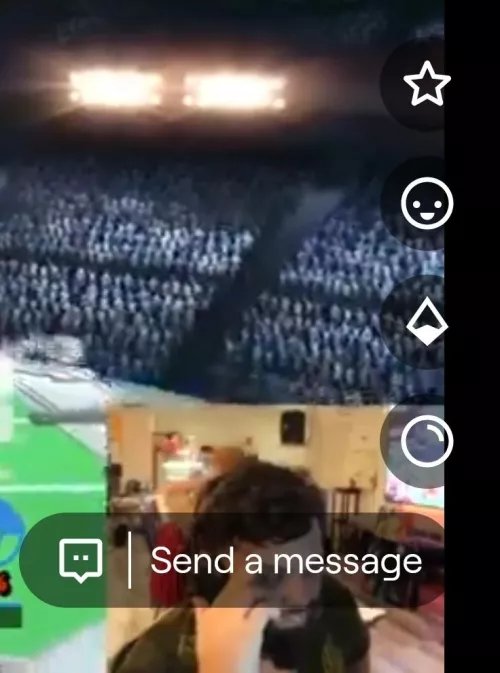 On android twitch mobile. How do I get rid of this stuff on the bottom right of the screen.