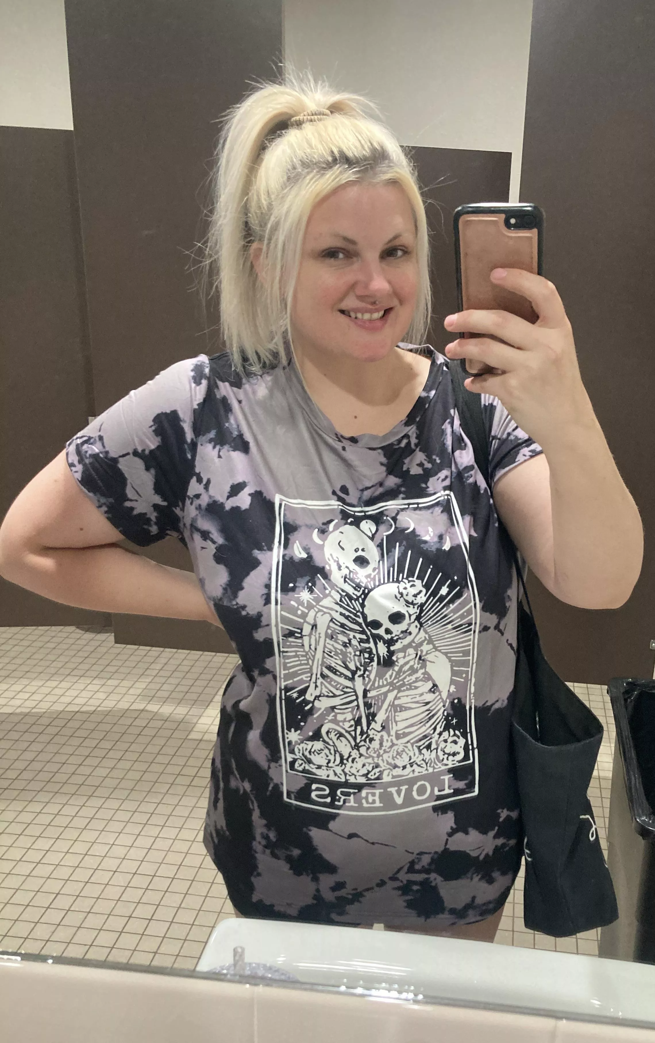 Ponytail and no makeup