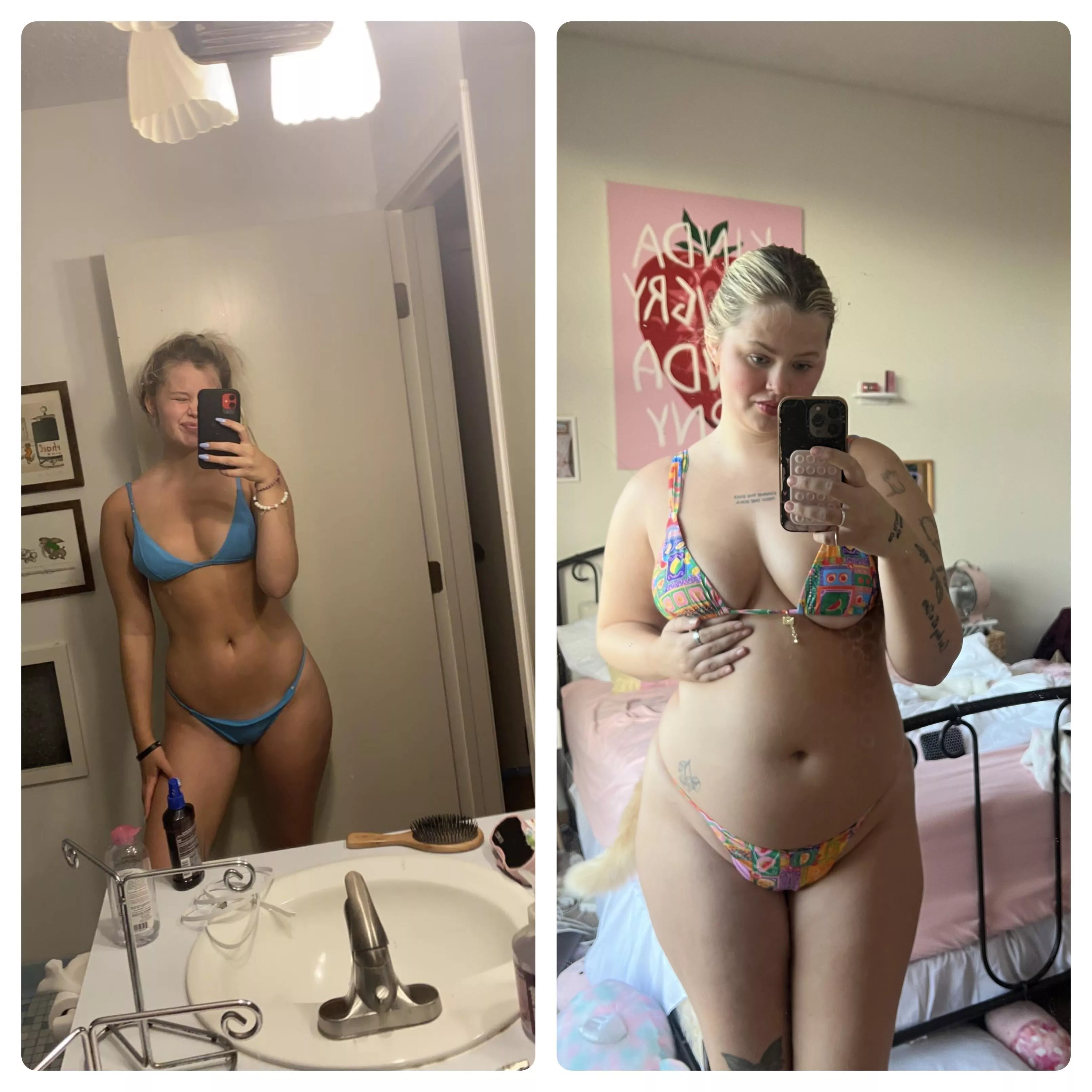 Still trying to fit into tiny bikinis