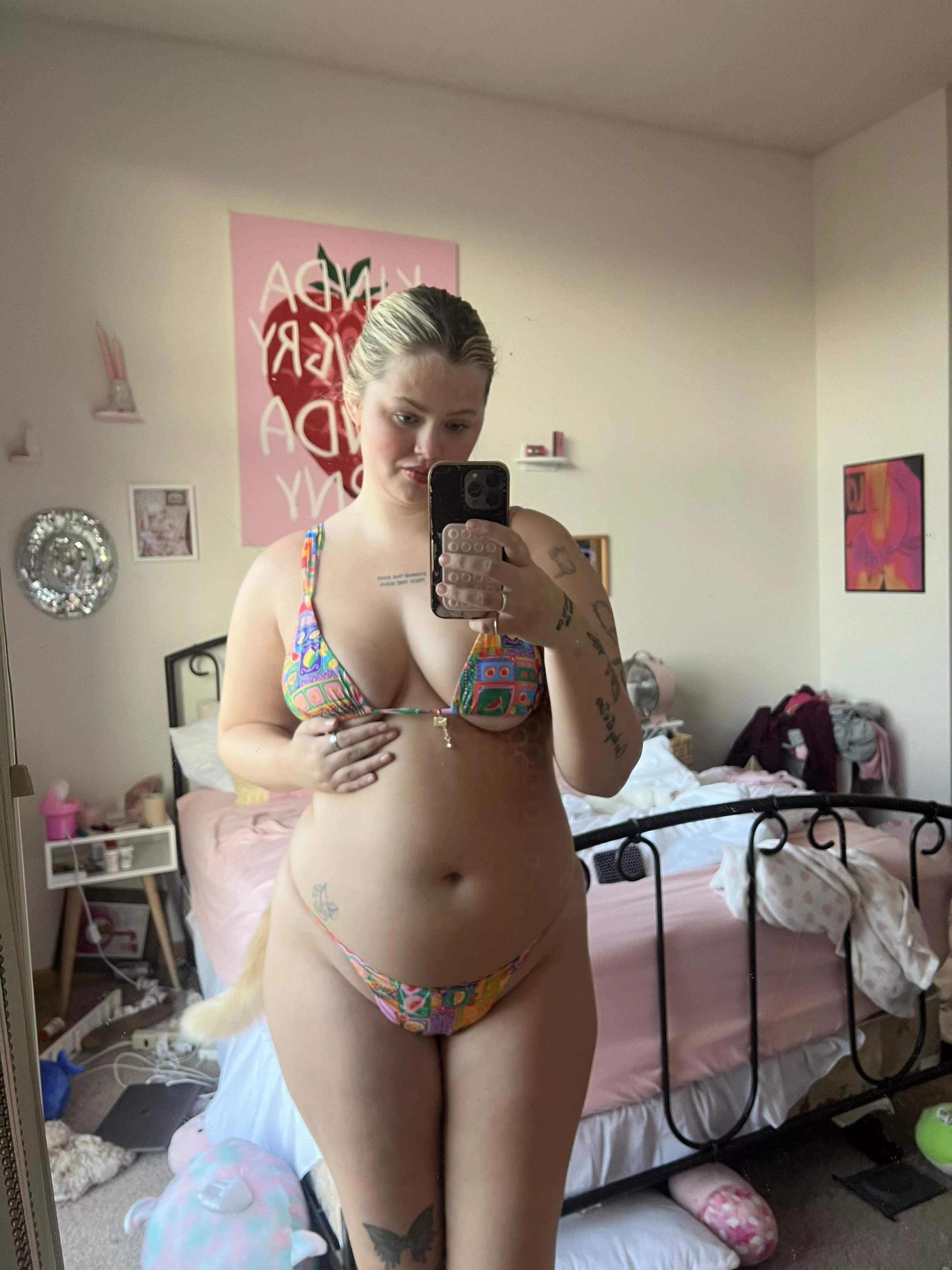 This swimsuit barely fits me