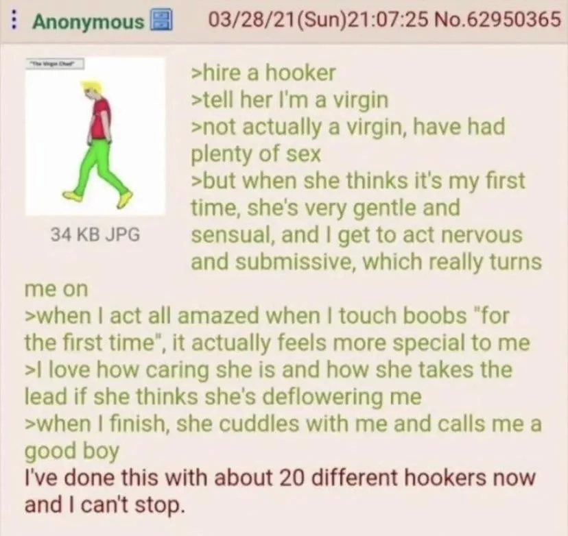 anon has his “first time”