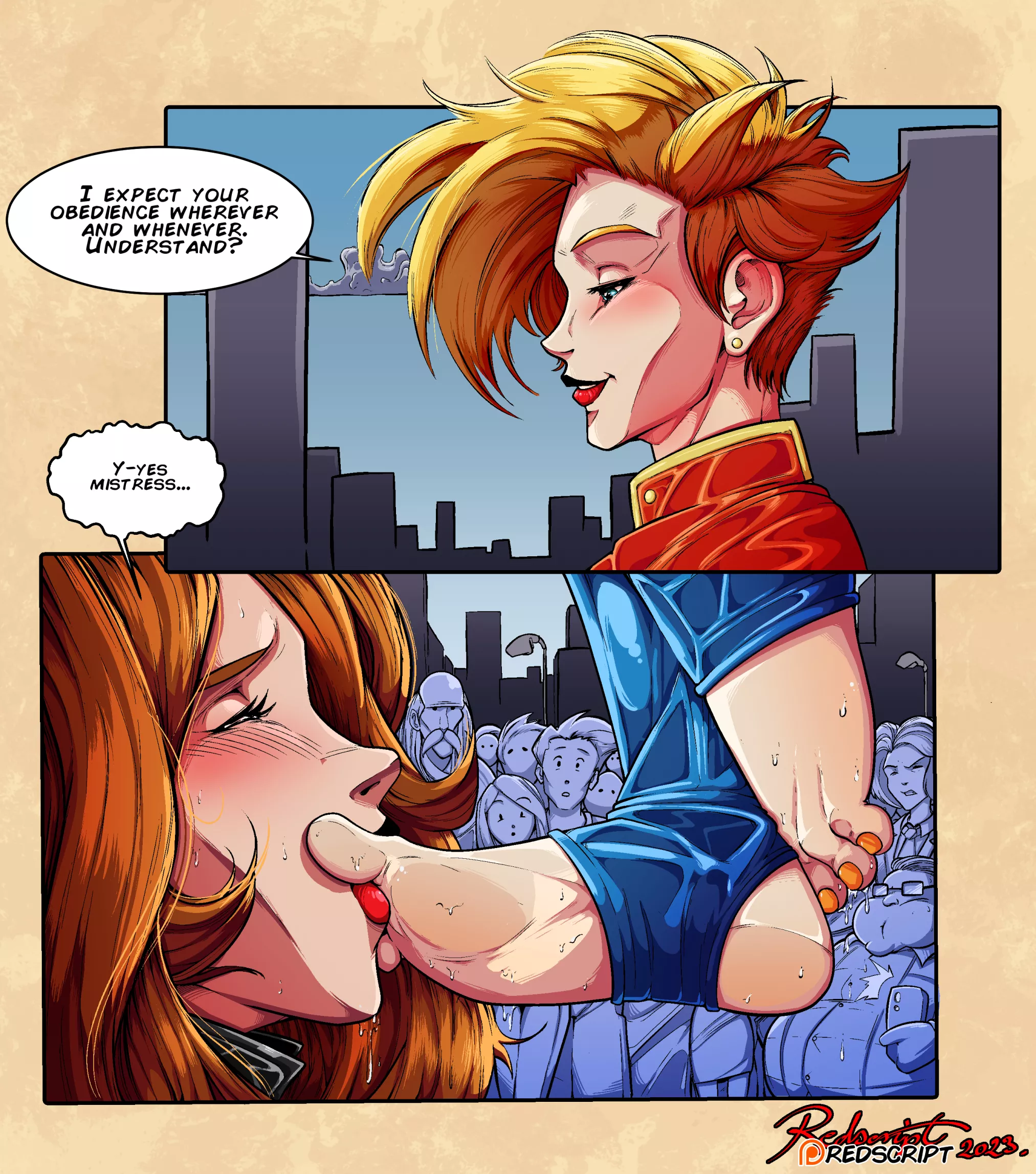 Captain Marvel vs Black Widow (Marvel) [Artist: Redscript]