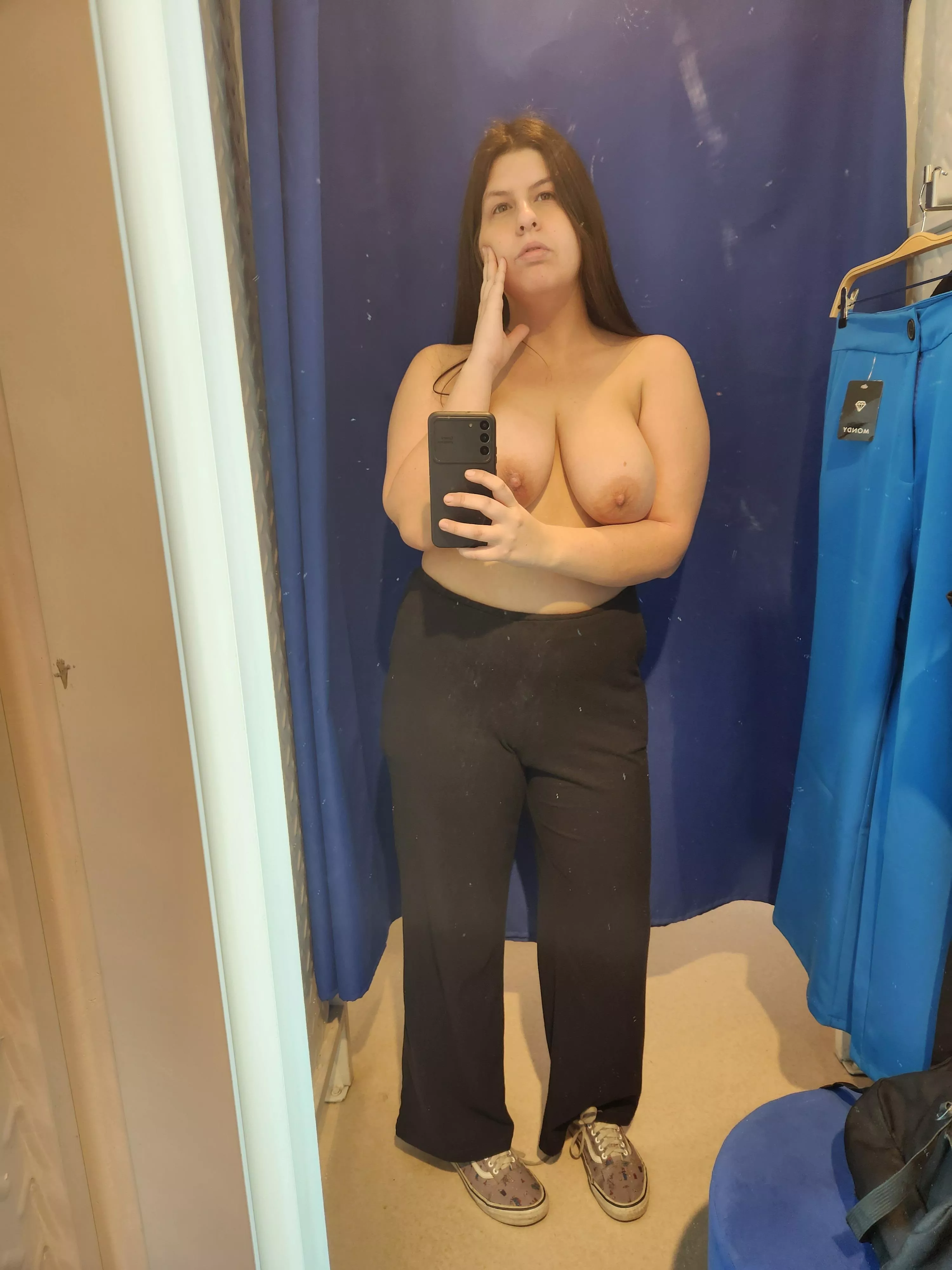 I love to try on new clothes