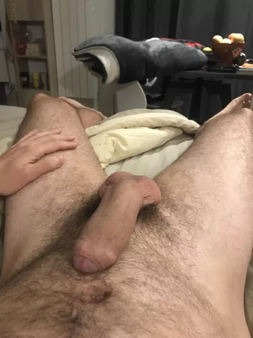 It’s chilling on my belly