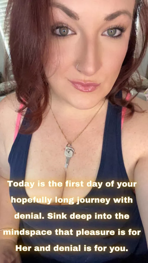 Pleasure is for Me. Denial is for you. Happy Locktober 1st 🔒