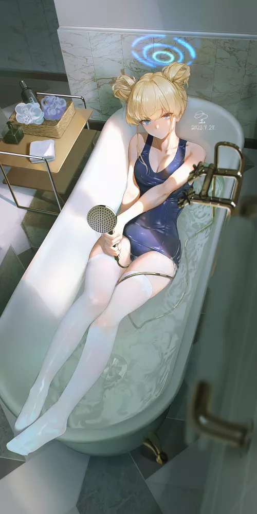 Toki in the bathtub [Blue Archive]
