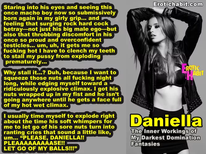 “PLEASE, DANIELLA!! PLEAAAAAAAAASE!! LET GO OF MY BALLS!!!” 😖🍒