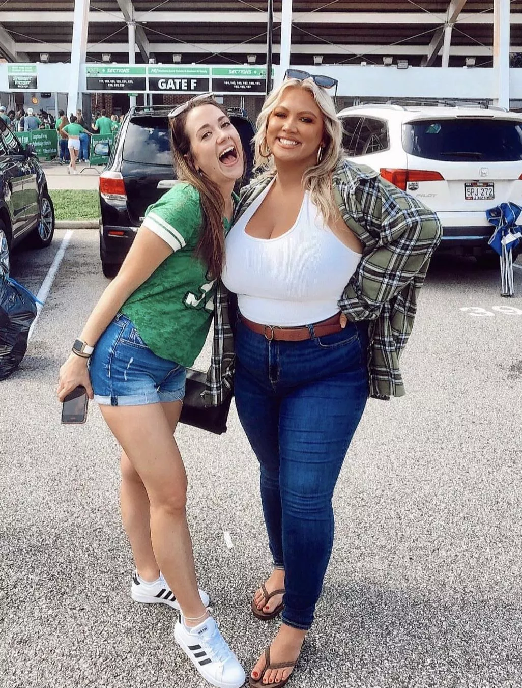 Props to her for standing in there