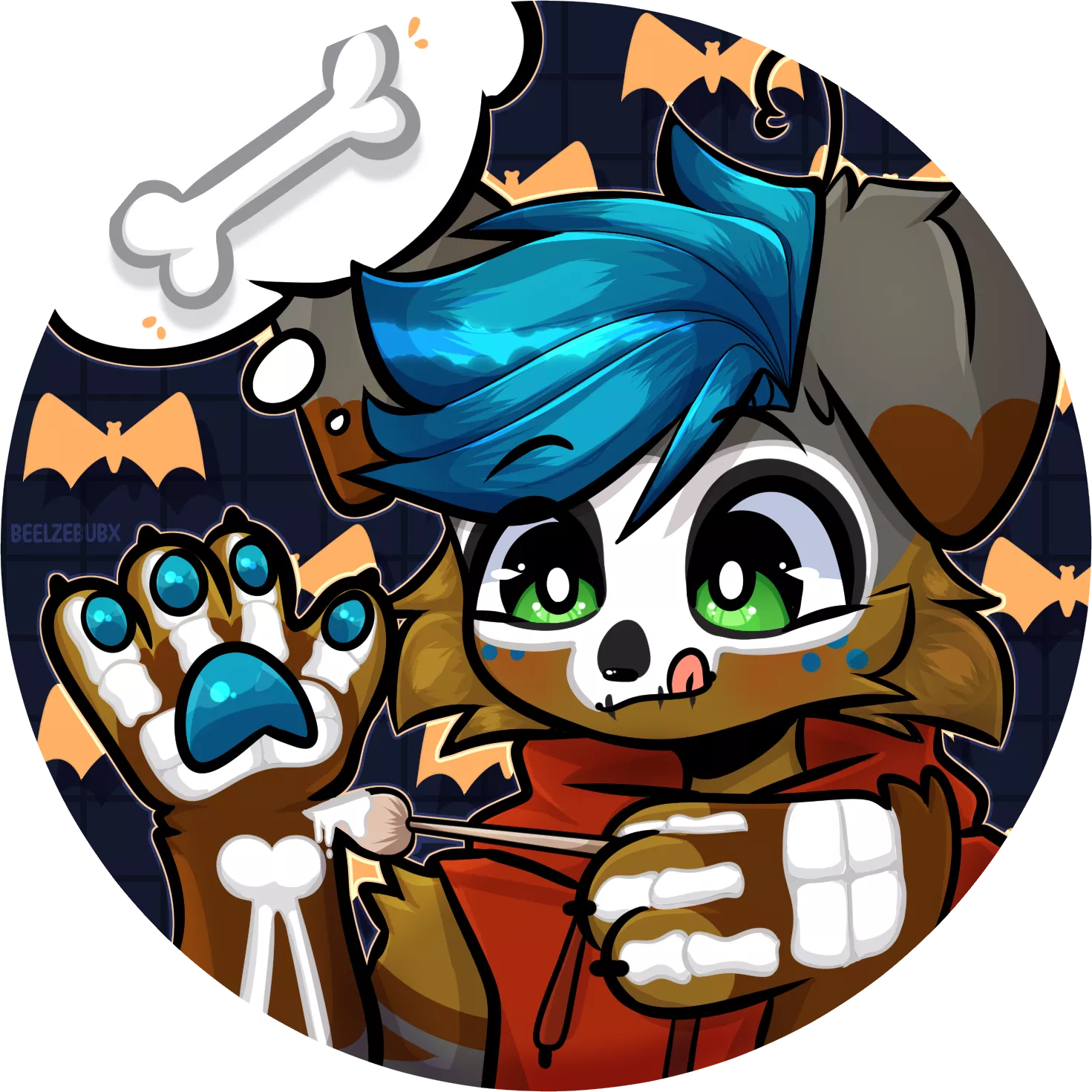 Spooky icon for Blaze! Had so much fun designing this one