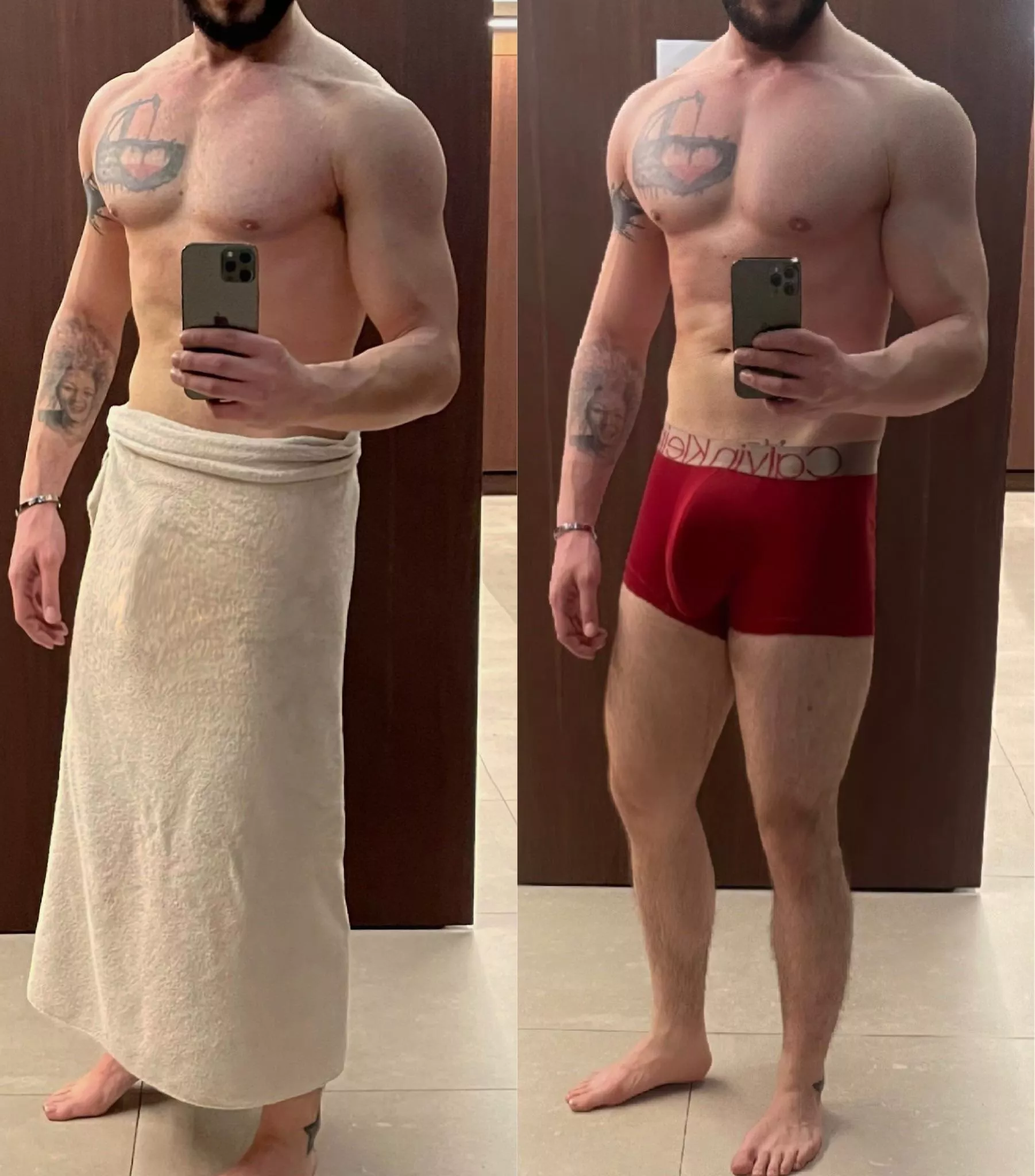 Towel or Underwear around lockerroom