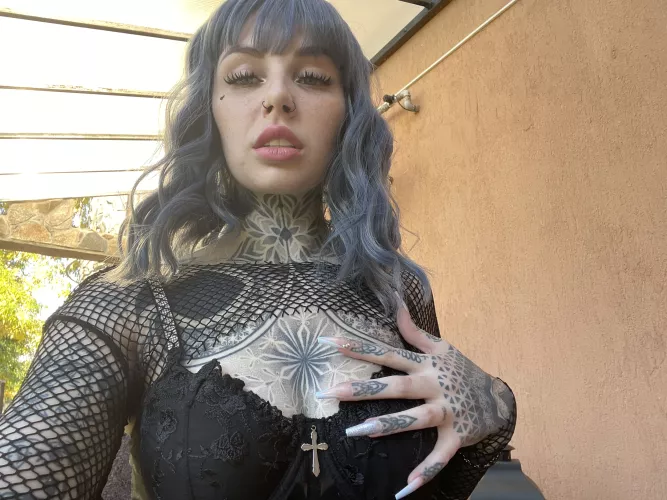 Wearing fishnets make me feel even more sluttier