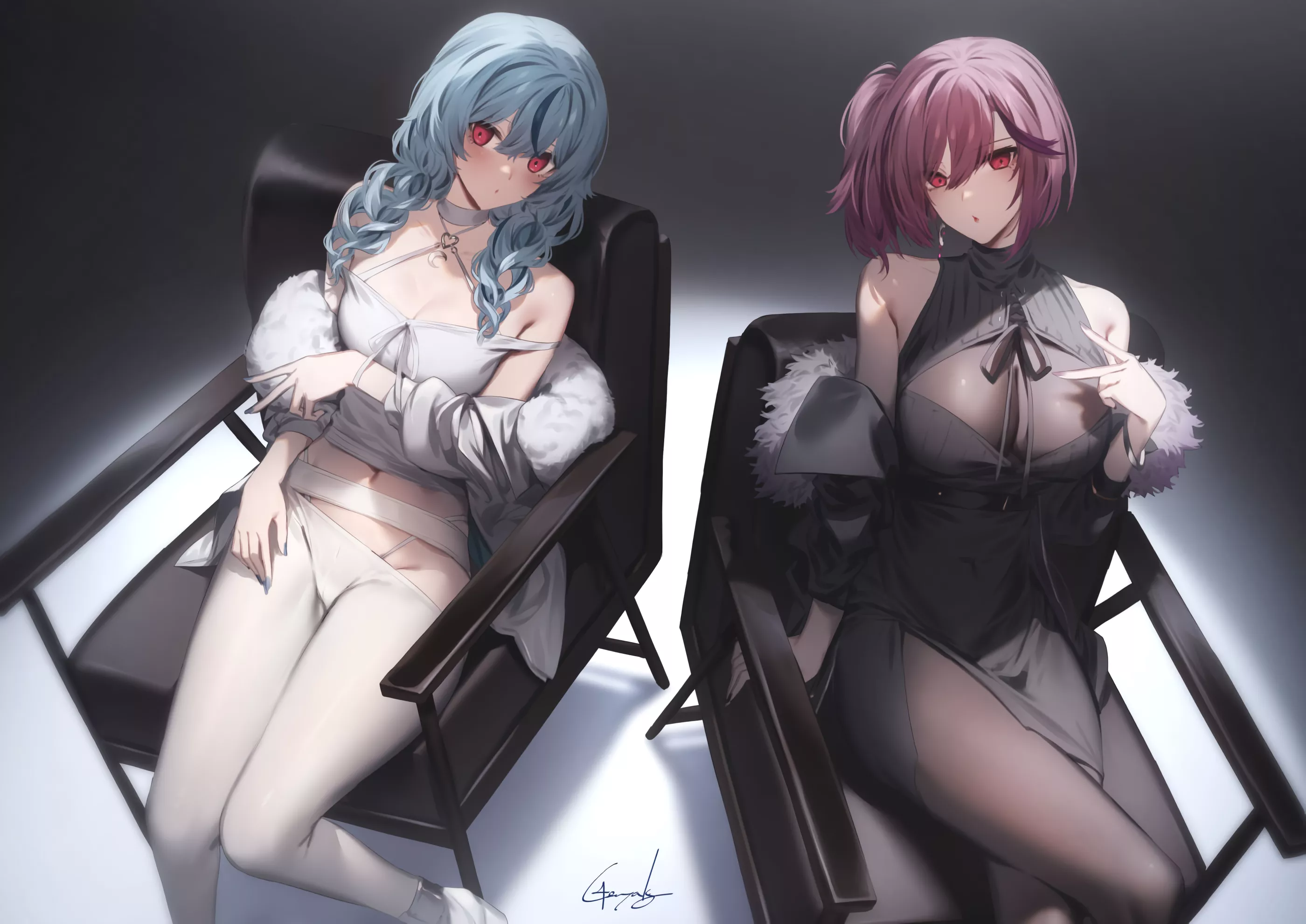 White & Black Tights