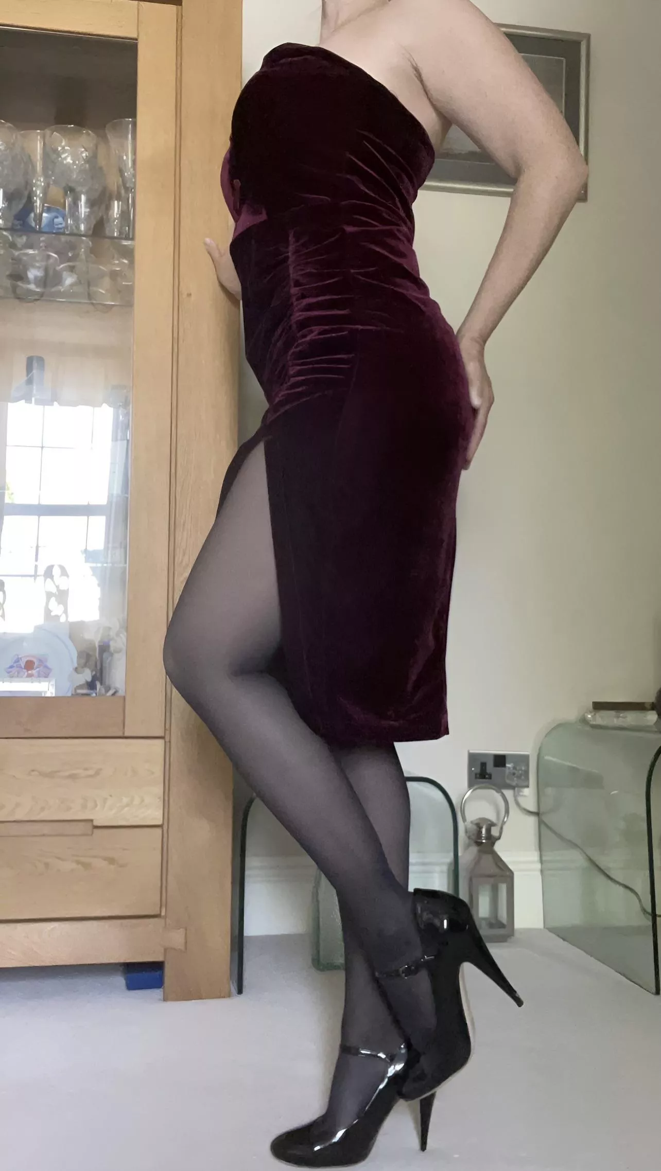 Designer Miu Miu black patent heels