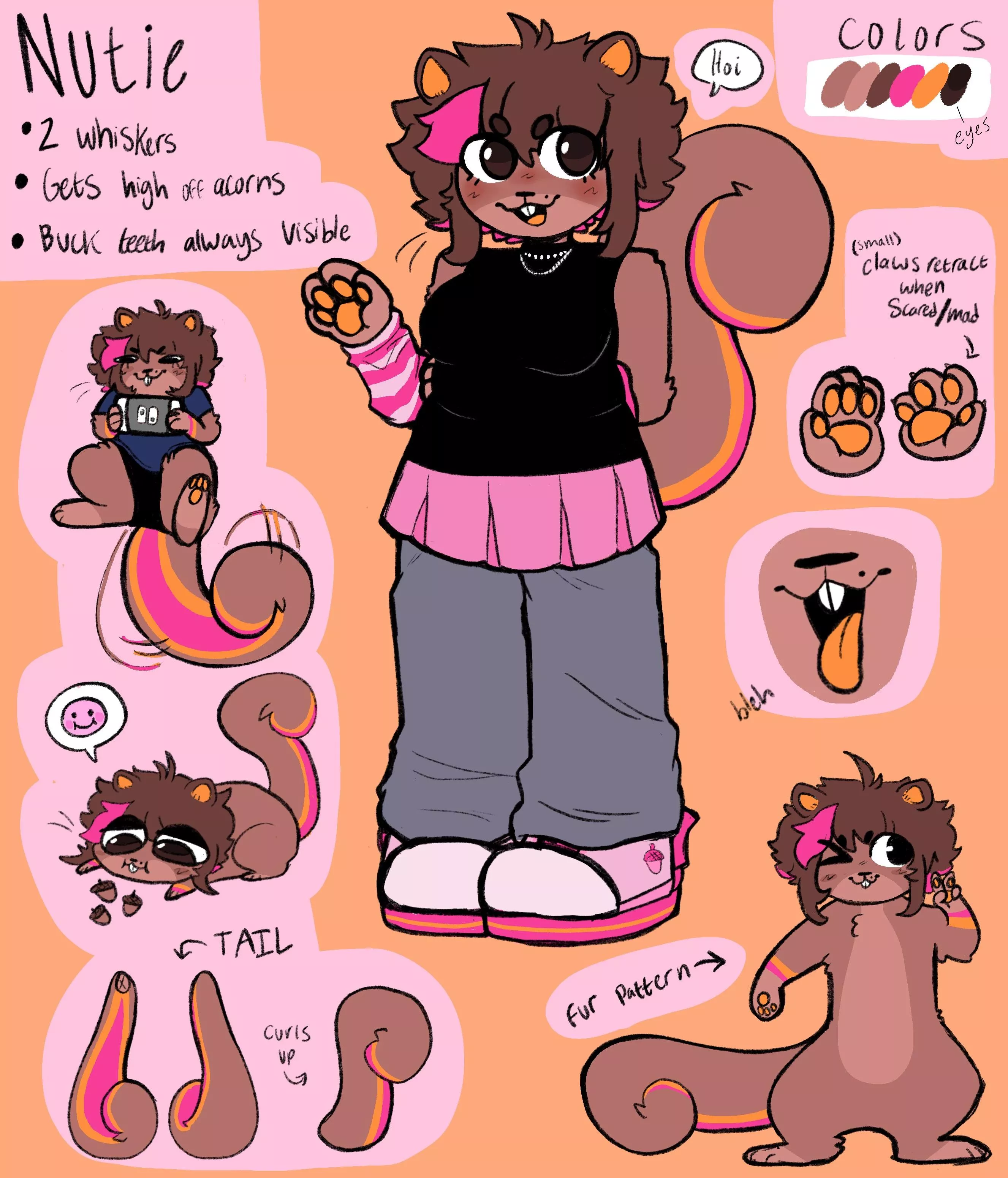 My squirrel fursona :•3