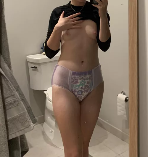 ready for bed, i hope i don’t leak🥺can we please play before bed too?