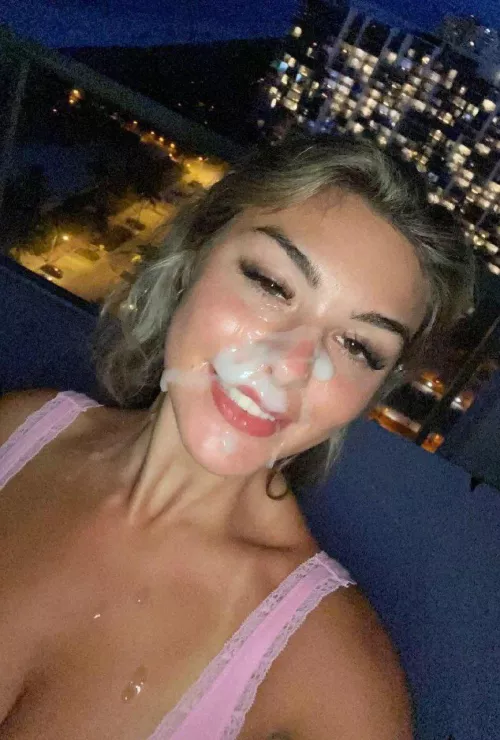 She likes it drooling down her face