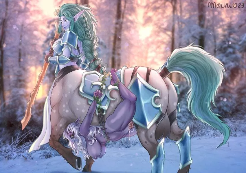 This is how we Centaur punish naughty Night Elves for their crimes~ (mochironmochi)