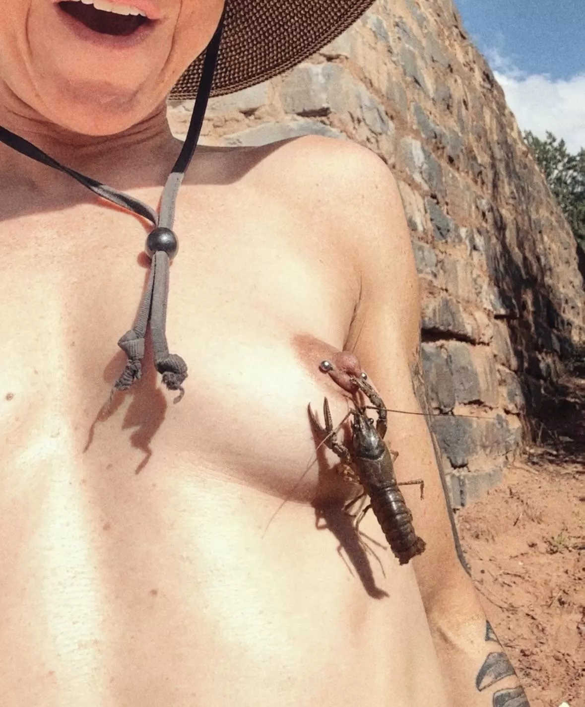 You ever had a Cajun nipple ring?