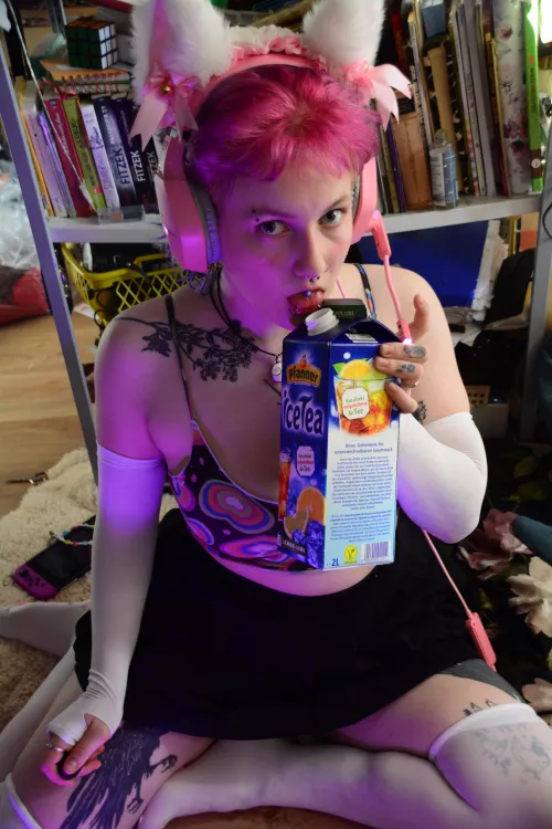 Your pet is thirsty, so give her something to drink :3