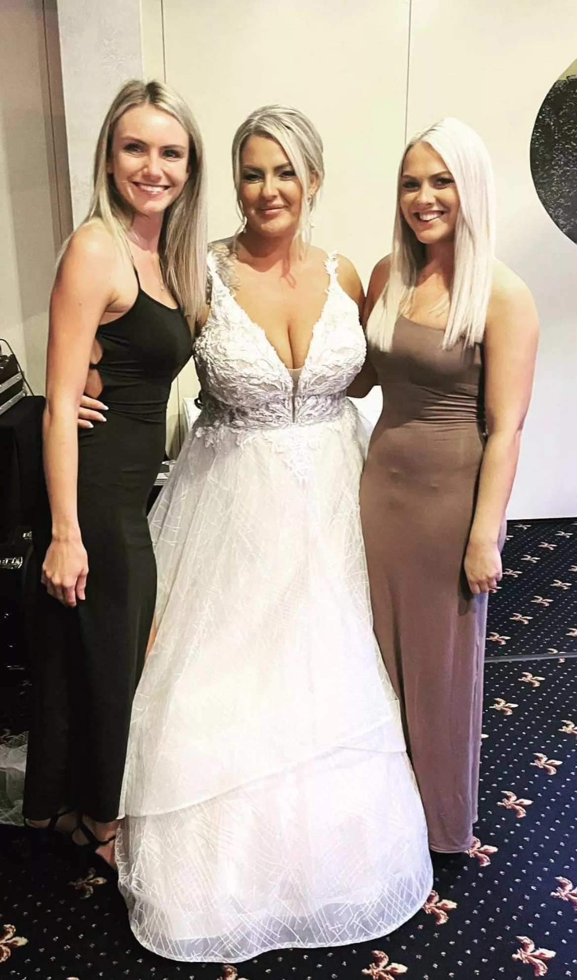 Beautiful busty bride and friends