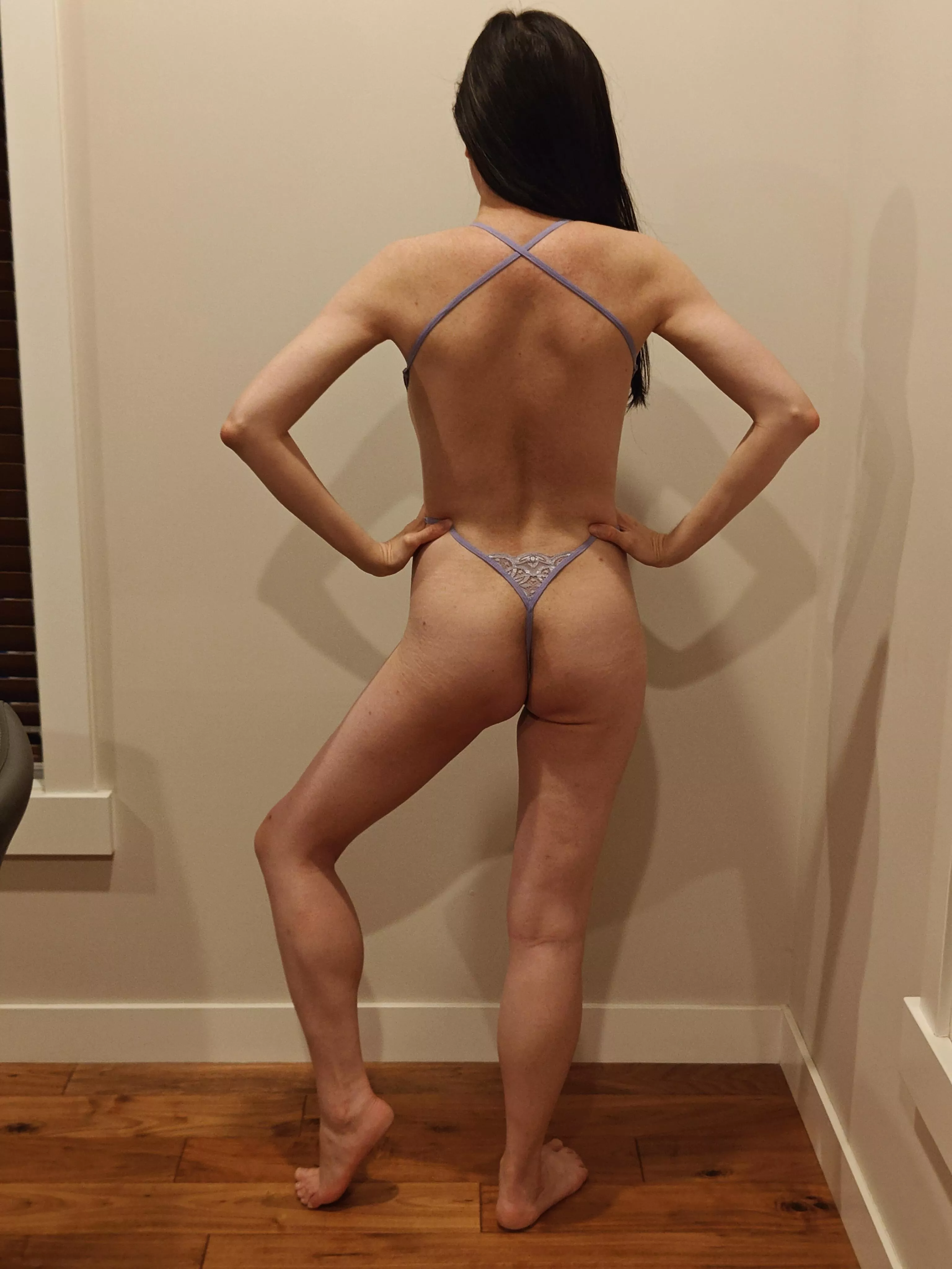 Just being a naughty wife while I wait for hubby to come home to unwrap his treat