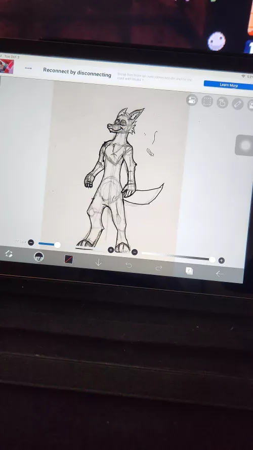 Learning how to draw furry art for the first time