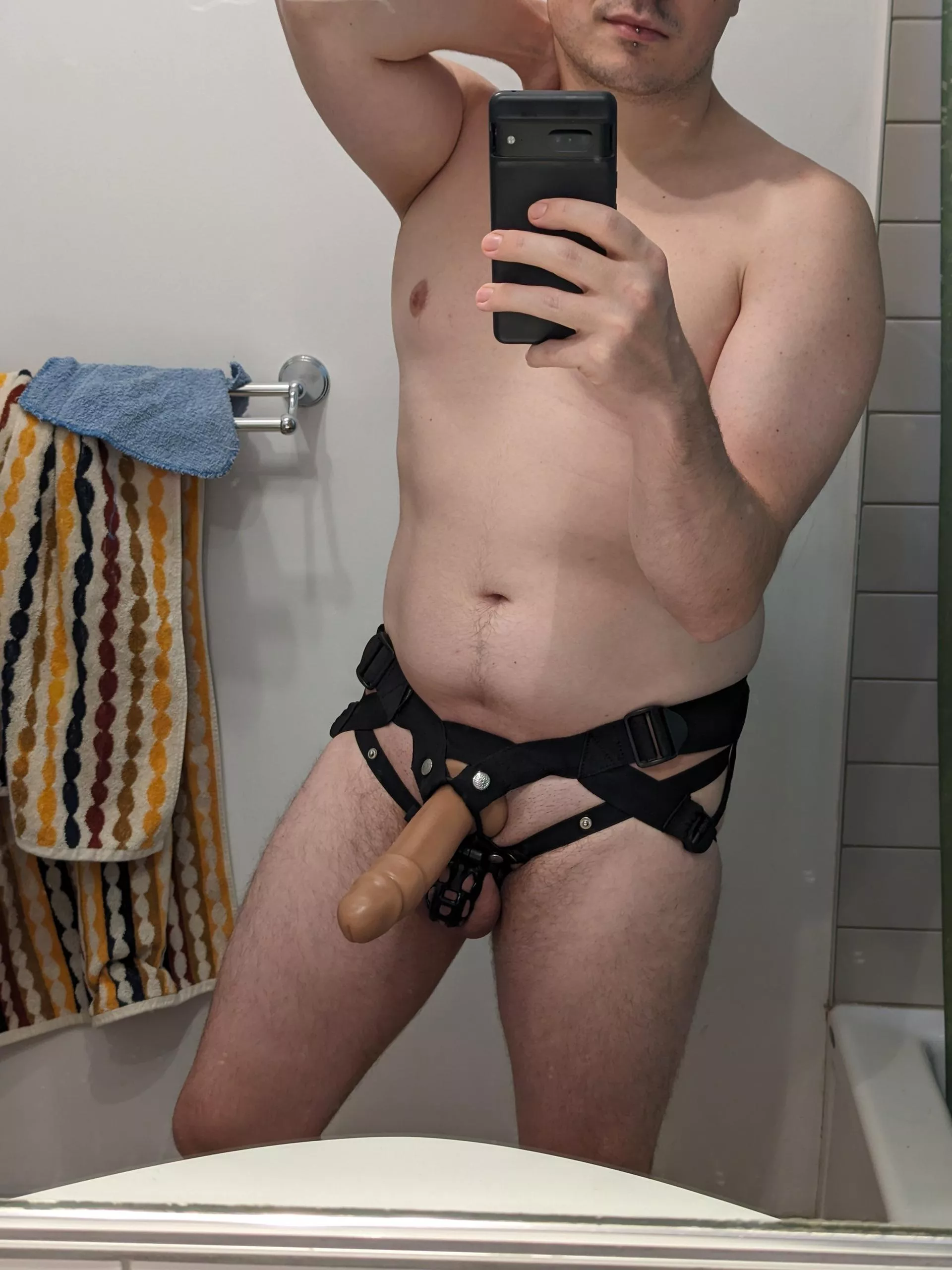 Locktober day #4 - Being caged doesn't mean I lose a way of satisfying my partners