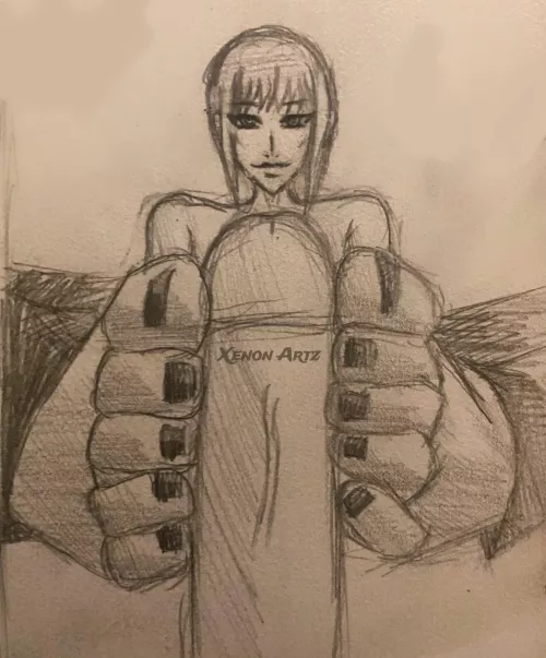 Makima footjob sketch by me (Xenon_Artz) [Chainsaw Man]