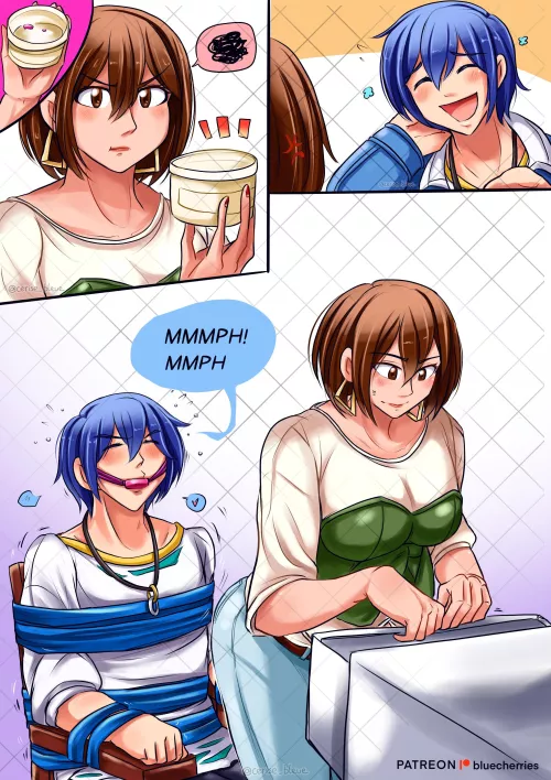 [OC]: “caught” and “punishment” 🎀💙 feat. Kaito & Meiko
