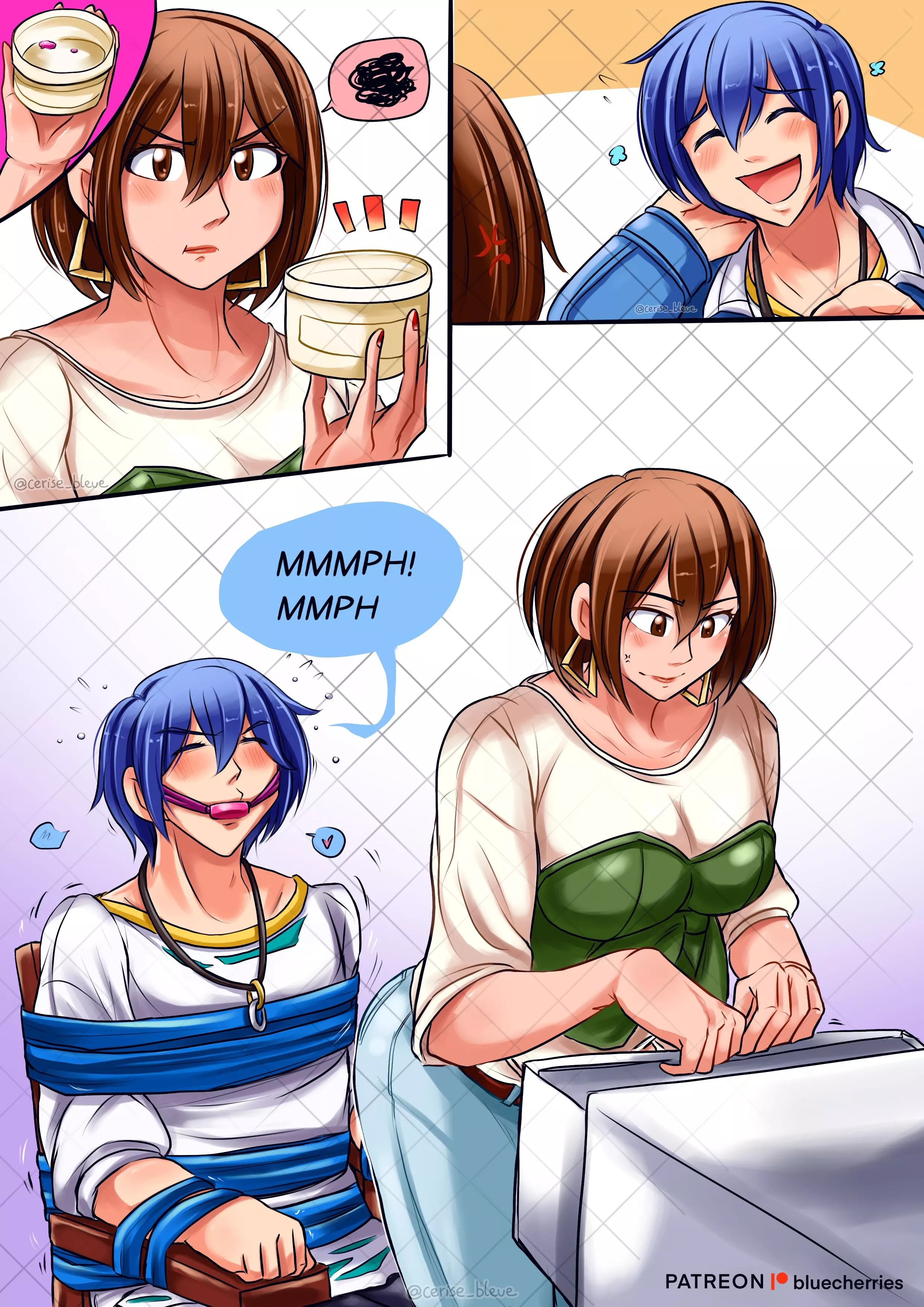 [OC]: “caught” and “punishment” 🎀💙 feat. Kaito & Meiko